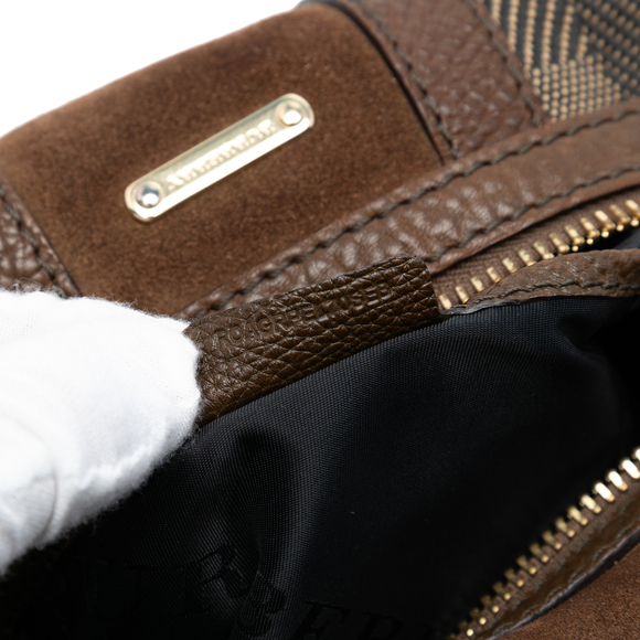 Pre-Loved Burberry Canvas Nevinson Bowling Bag - Picture 6 of 7